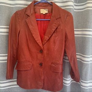 Elizabeth and James Leather Blazer